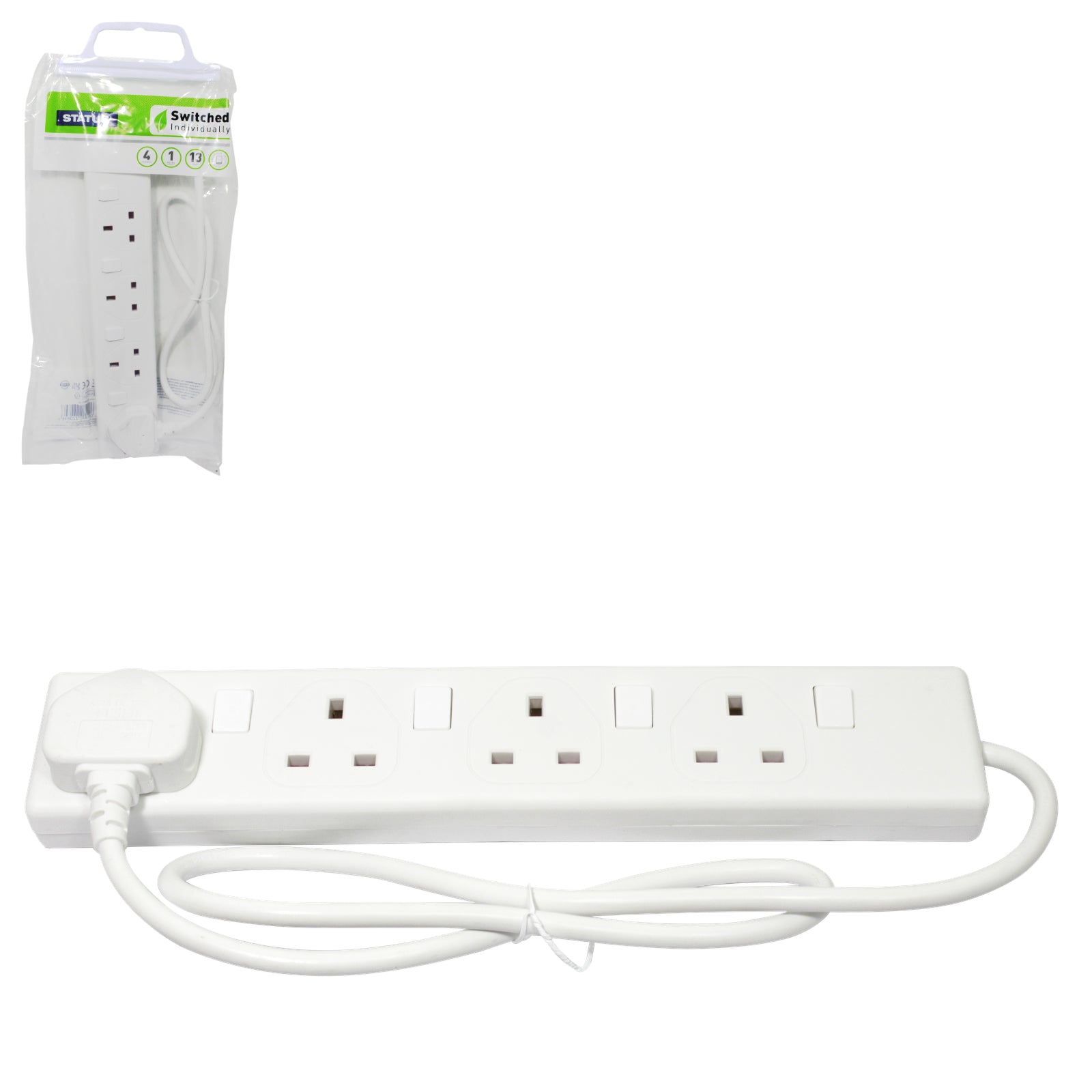 Status Switch Extension Lead 4 Way 13AMP 1 Meter Status Switch Extension Lead 4 Way 13AMP 1 Meter